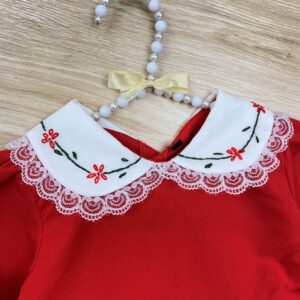 پیراهن یقه دلبر گلدوزی شده