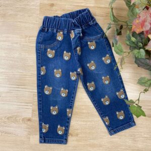 شلوار جین کشی مام فیت خرس