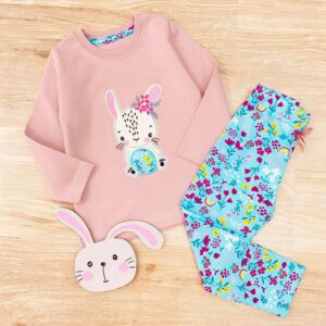 ست خرگوش گل گلی در دو رنگ