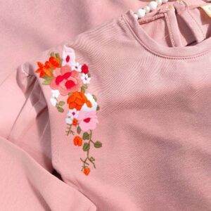 پیراهن مجلسی گلدوزی شده