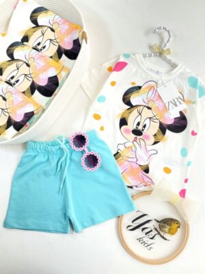 تیشرت شورتک آبرنگی ZARA