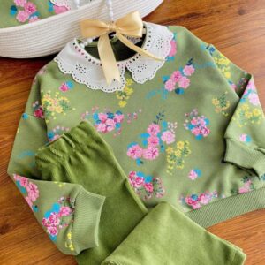 ست گلدار سبز ZARA تُرک(شارژ مجدد)