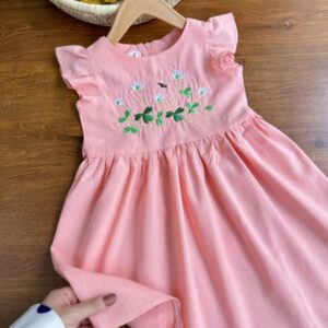 پیراهن لینن گل و زنبور