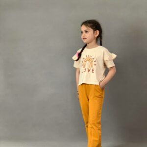 کراپ شلوار چاکدار Love