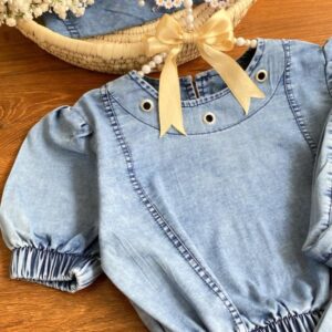 ست کراپ شلوار جین