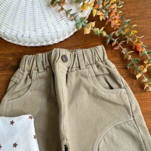 شلوار کتان مام فیت