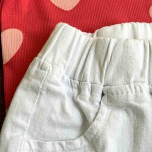 شورتک جین سفید(شارژ مجدد)