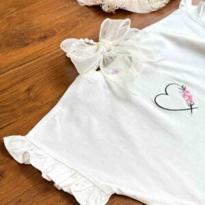 تیشرت سفید گلدوزی