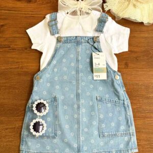 ست تیشرت و بیلر دامنی گل