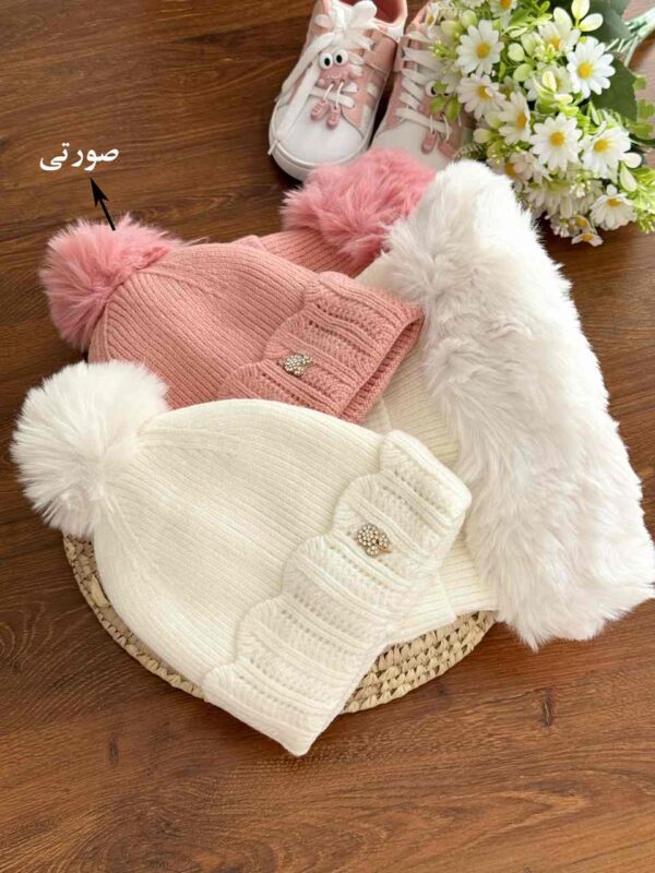 کلاه و شال گردنی گل - Image 4
