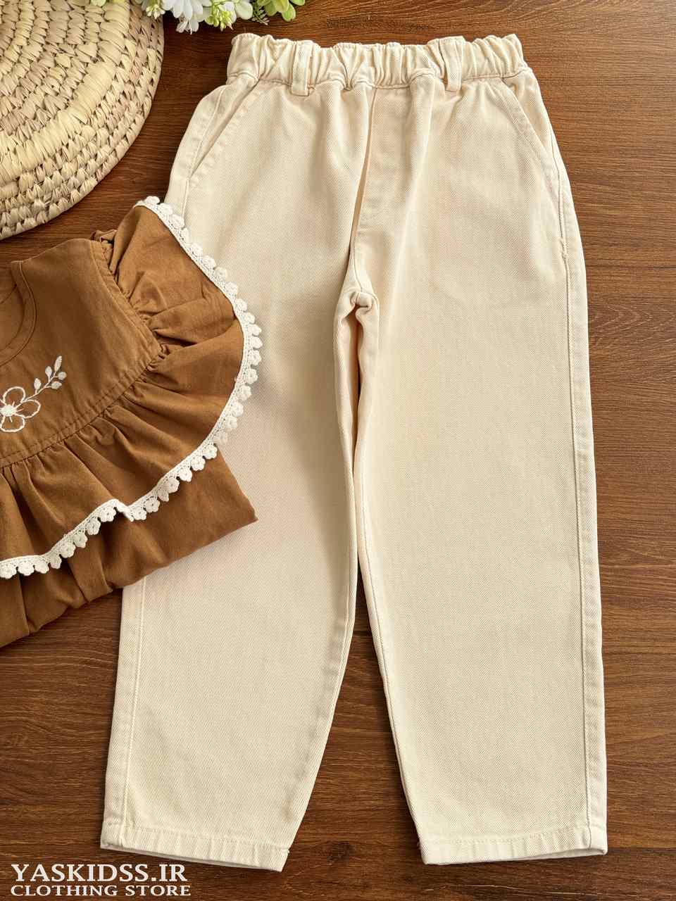 شلوار مام کتان آکو