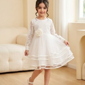 پیراهن مجلسی با گل سر