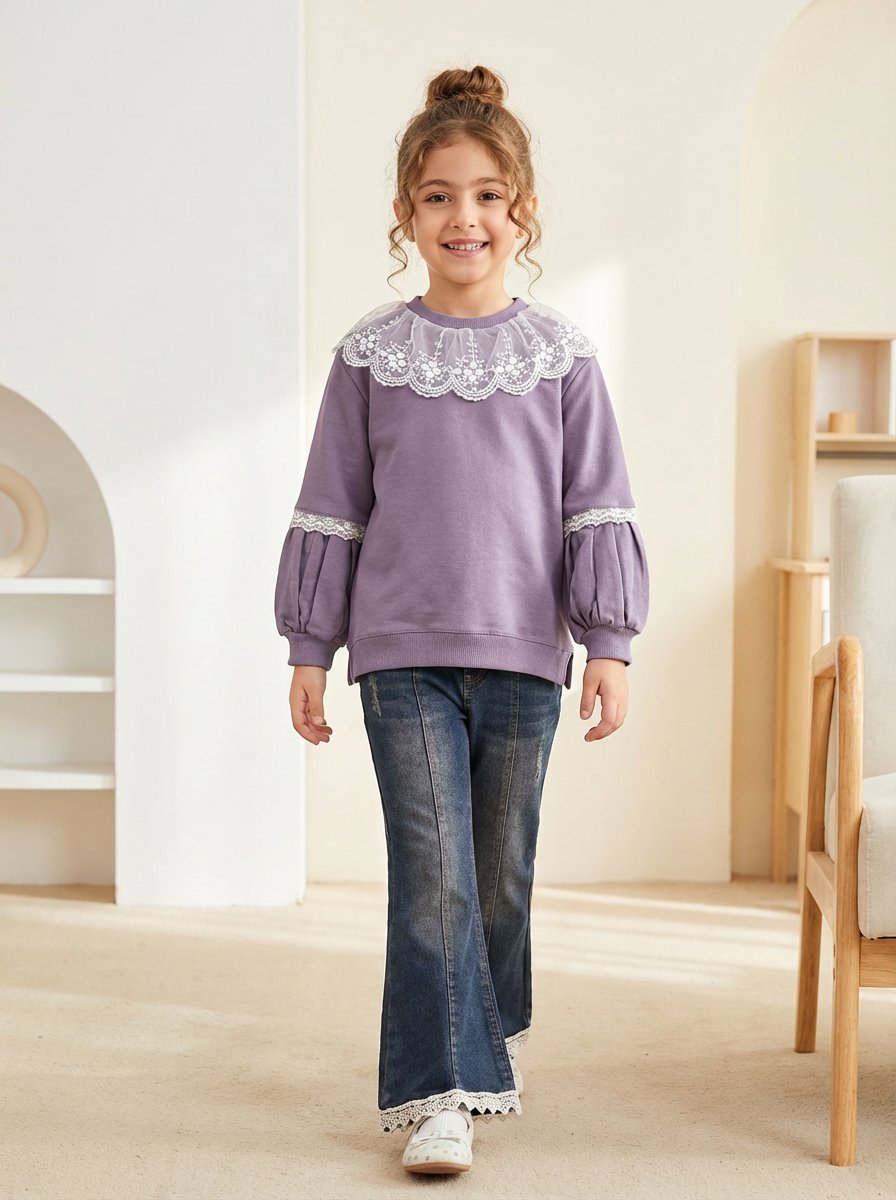 بلوز یقه گیپوری - Image 2